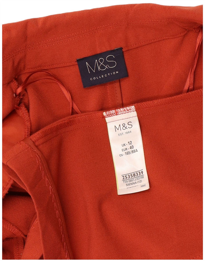 Marks & Spencer Chaqueta Blazer Abierta de Manga 3/4 para Mujer UK 42 Naranja Mediana