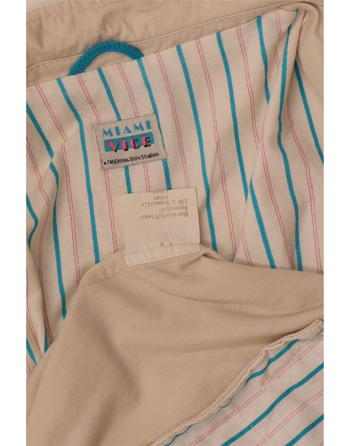 Vintage hombres 1 botón Blazer chaqueta EU 52 XL algodón beige