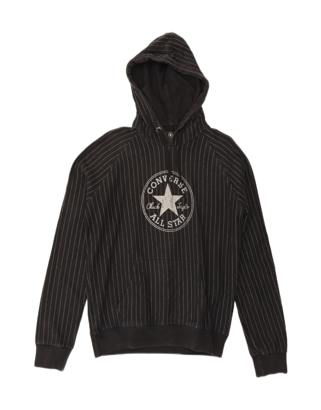 CONVERSE Hombre Chuck Taylor Graphic Sudadera con capucha Jumper Medium Black Rayas