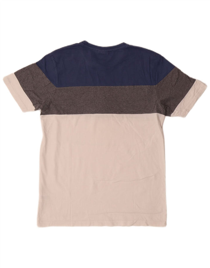 Ellesse Camiseta gráfica para hombre Top mediano de algodón con bloques de color multicolor