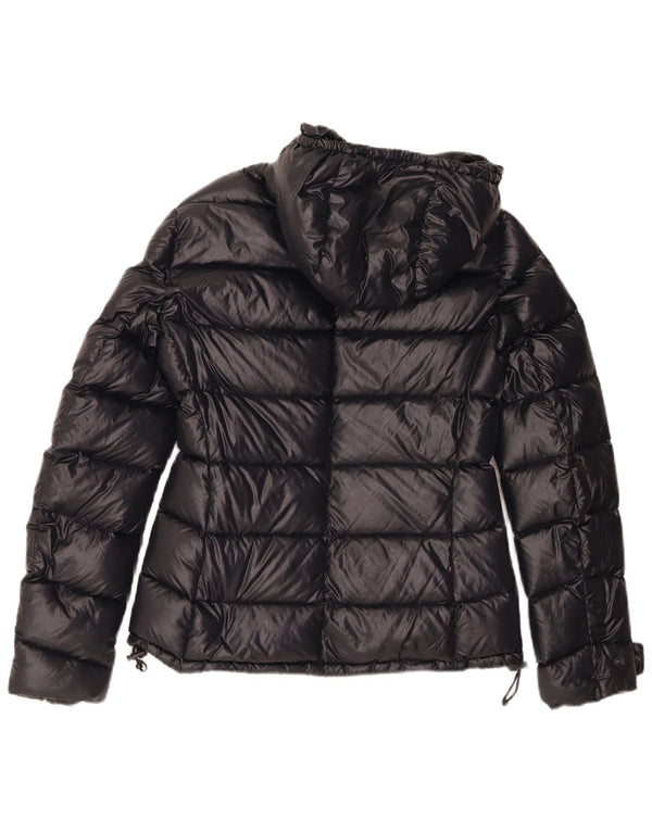 Aspesi Chaqueta acolchada con capucha para mujer UK 44 Mediana Poliamida negra