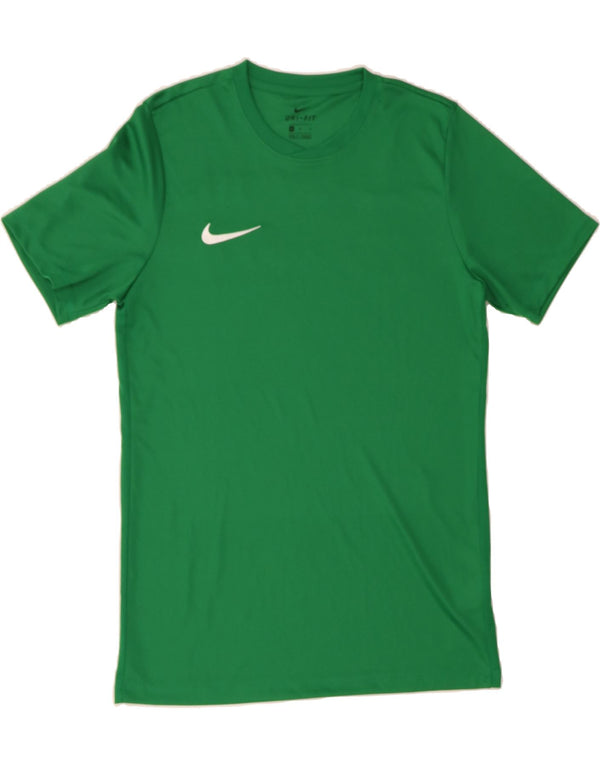 NIKE Mens Dri Fit Graphic T-Shirt Top Medium Green Polyester