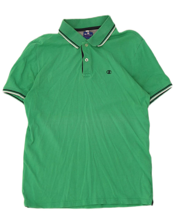 Champion Polo Hombre Pequeño Algodón Verde