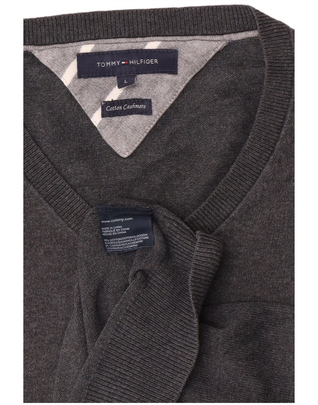 Tommy Hilfiger - Camiseta sin mangas para hombre, talla grande, algodón gris