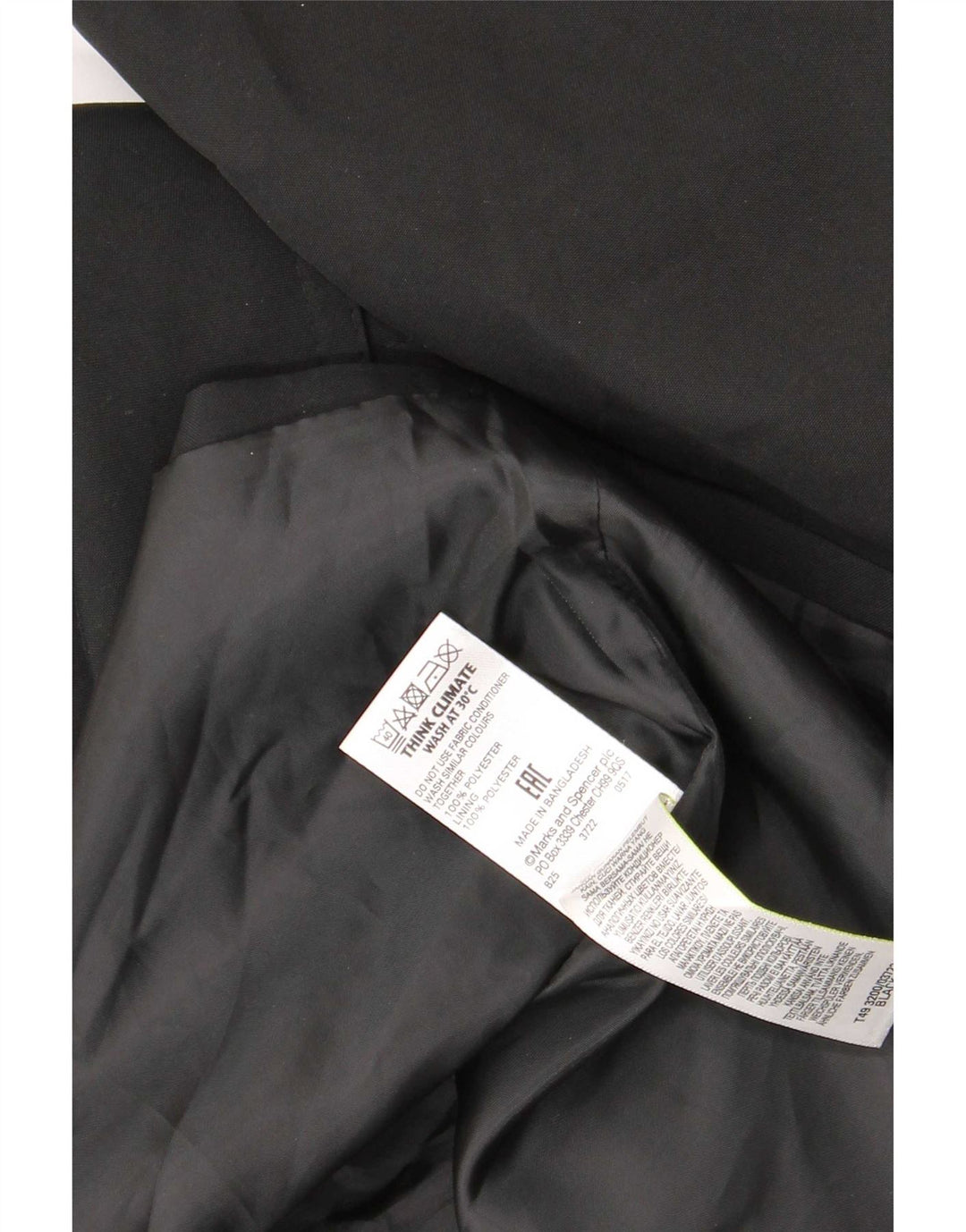 Marks & Spencer Gabardina para mujer UK 46 Grande Poliéster negro