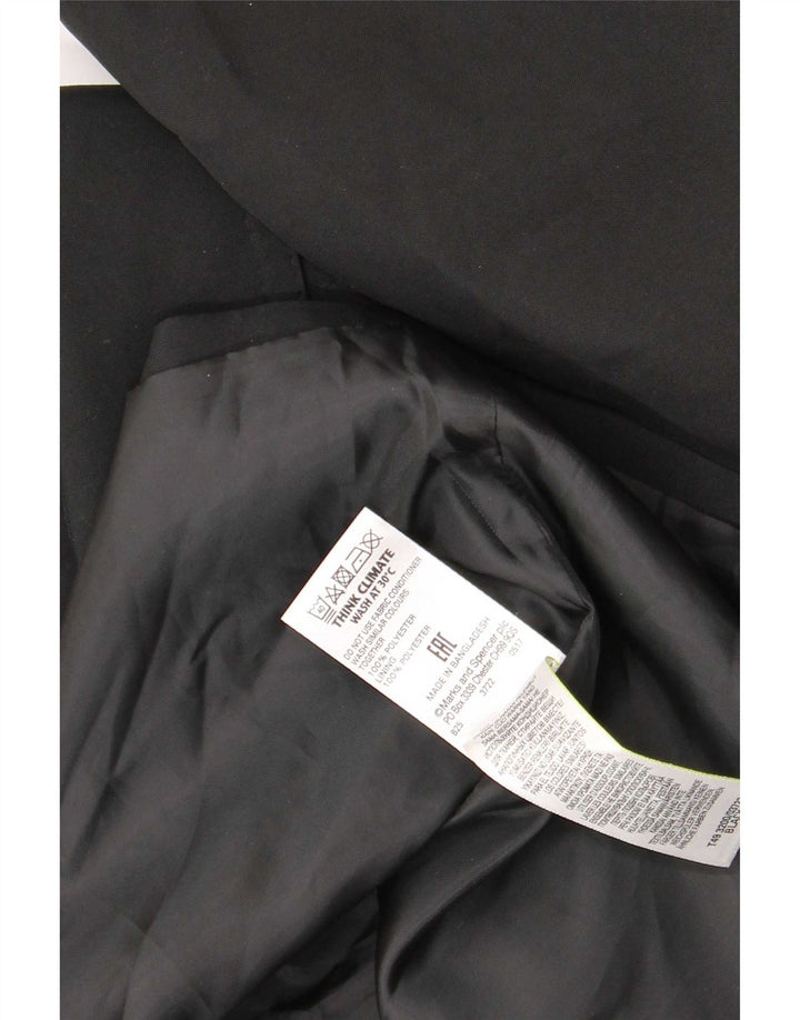 Marks & Spencer Gabardina para mujer UK 46 Grande Poliéster negro