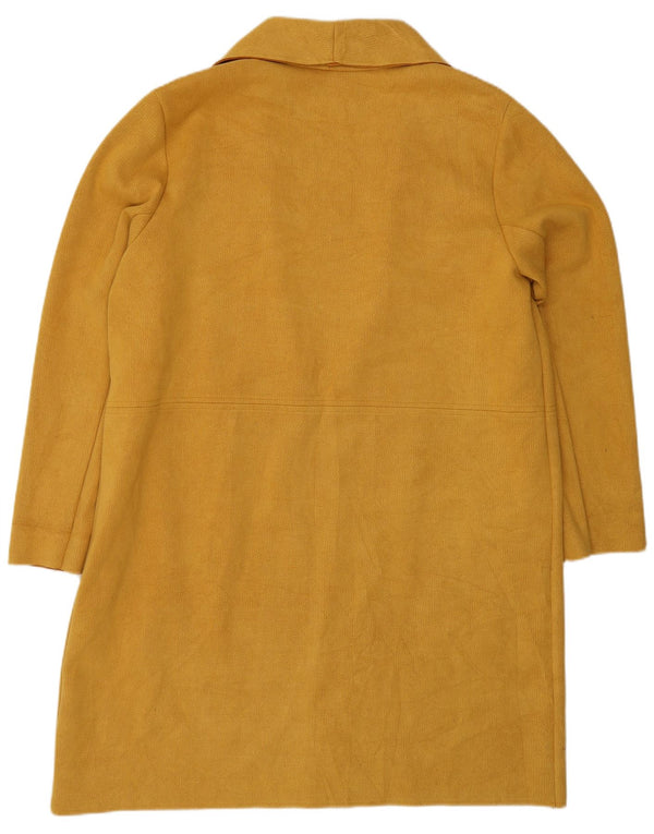 Zara Abrigo abierto extragrande para mujer UK 44 Poliéster amarillo medio