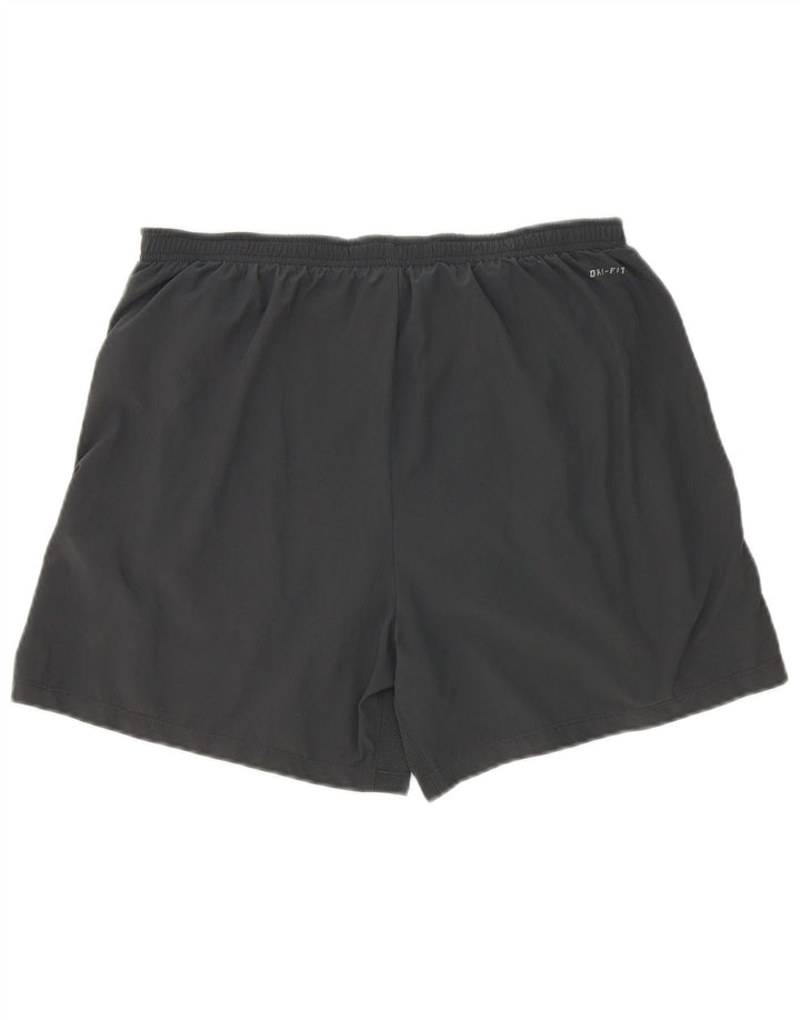 Pantalones cortos deportivos Nike Dri Fit para hombre Poliéster color block gris medio