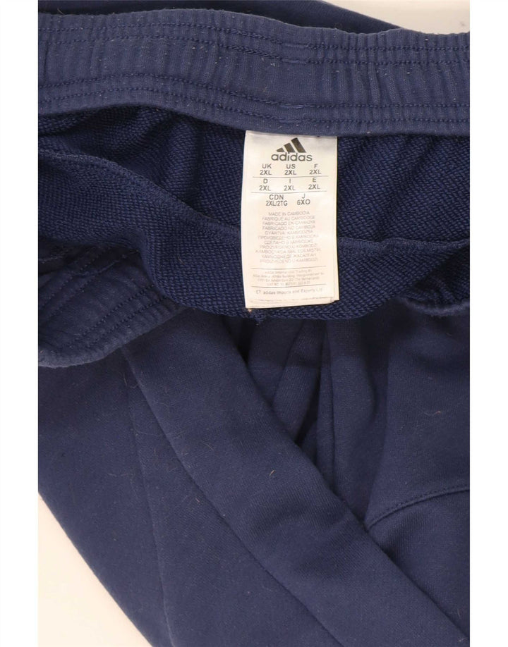 Adidas Pantalones de chándal para hombre Joggers 2XL Azul marino Poliéster