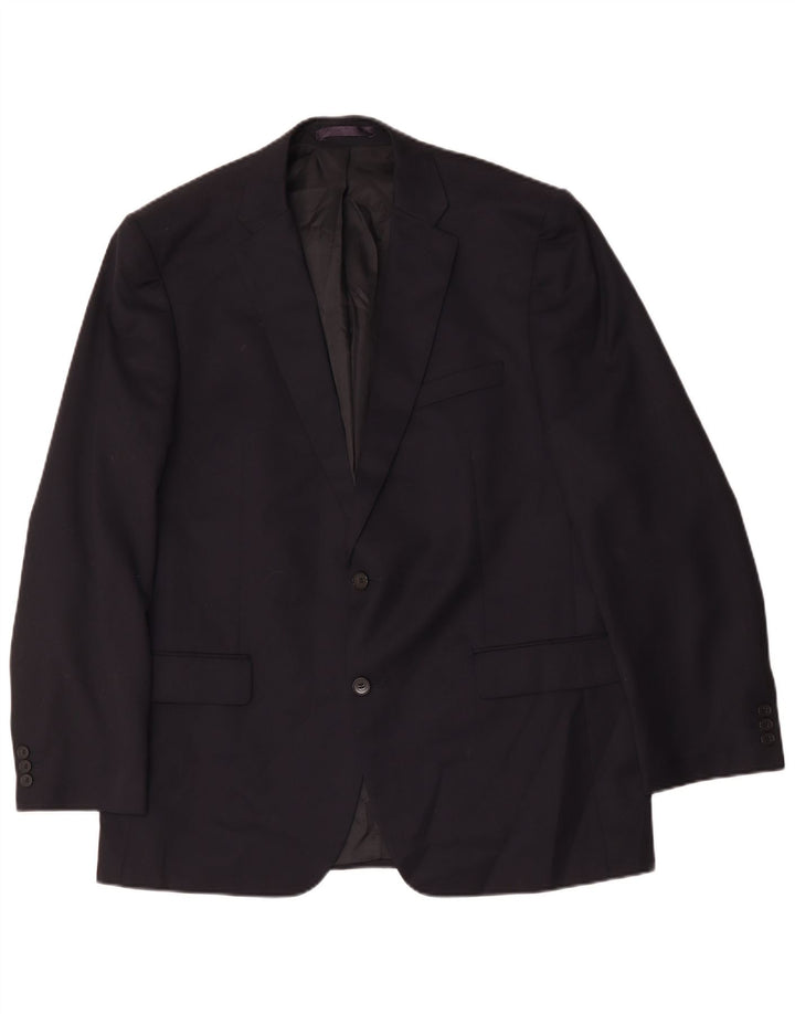 Marks & Spencer Chaqueta tipo blazer larga con 2 botones para hombre UK 44 XL Azul marino
