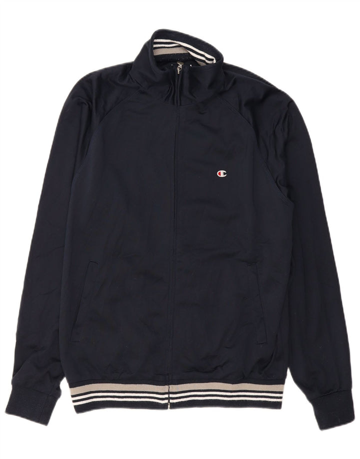Champion Chaqueta De Chándal Para Hombre Grande Poliéster Azul Marino