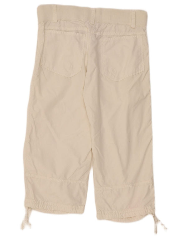 Nike Womens Capri Trousers UK 6 XS W32 L20 White Cotton
