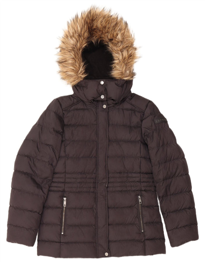 ESPRIT Chaqueta acolchada con capucha para mujer UK 10 Small Black