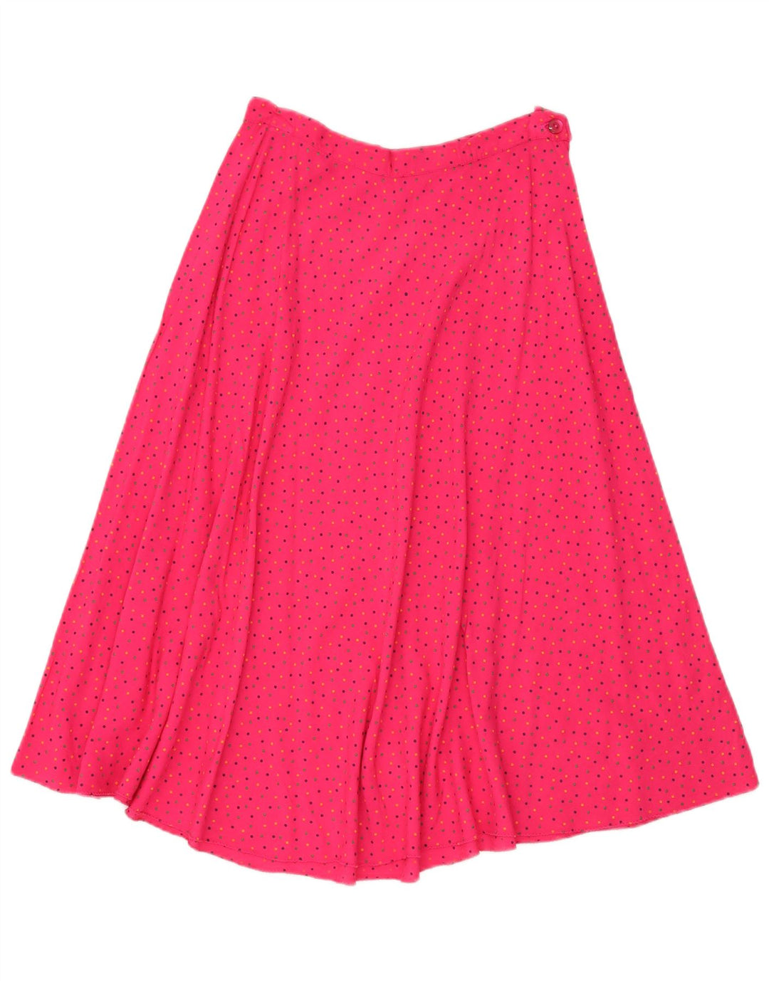 Vintage mujer A-Line falda W26 pequeño rosa manchado