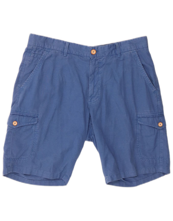 Massimo Dutti Shorts Cargo Hombre EU 42 Large W32 Azul