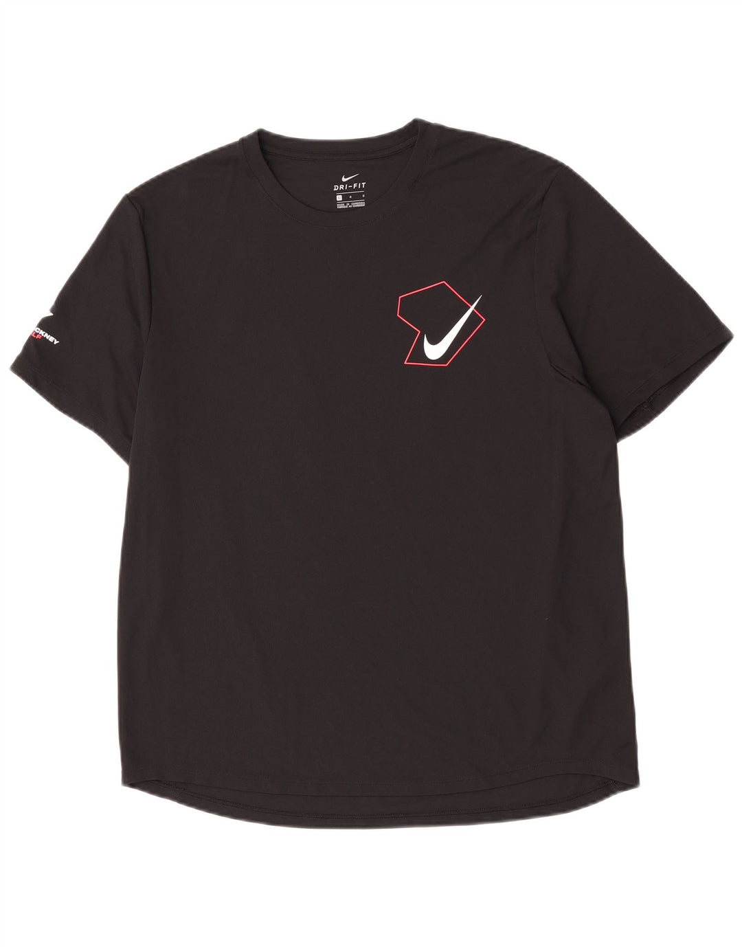 Nike Dri Fit Graphic Camiseta para hombre, talla grande, poliéster negro