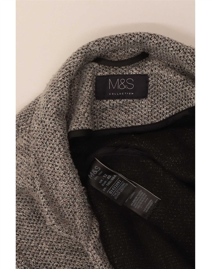 Marks & Spencer Abrigo para mujer UK 42 Poliéster gris medio
