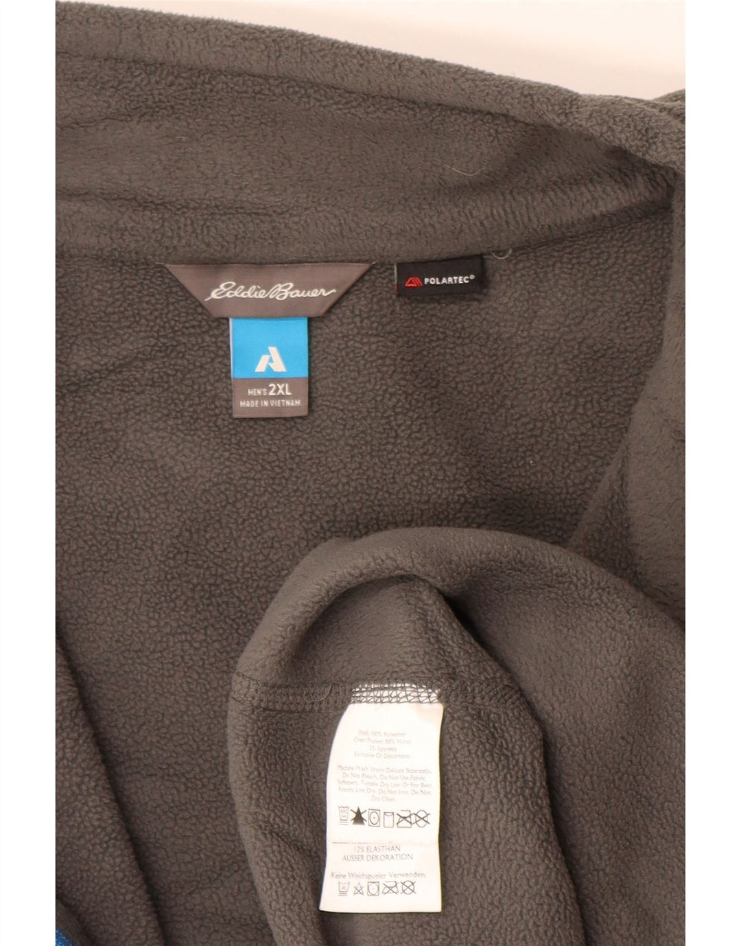 EDDIE BAUER Jersey polar con cuello y cremallera para hombre 2XL Poliéster gris