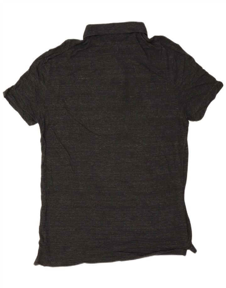 All Saints Polo para hombre grande gris moteado
