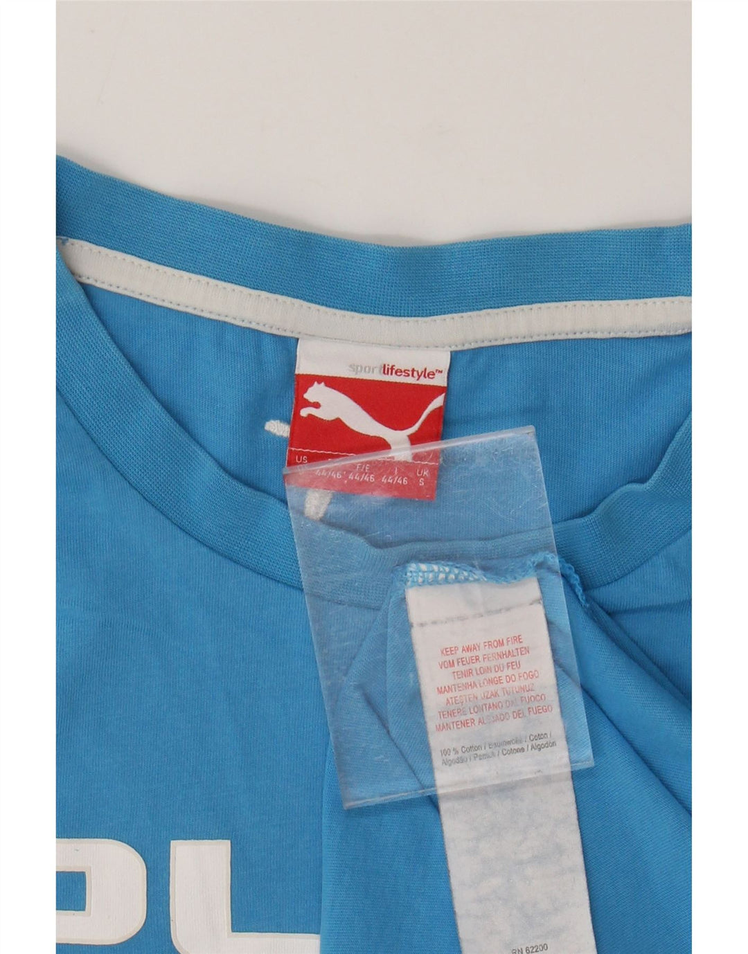 PUMA Camiseta gráfica para hombre Top Small Blue Cotton