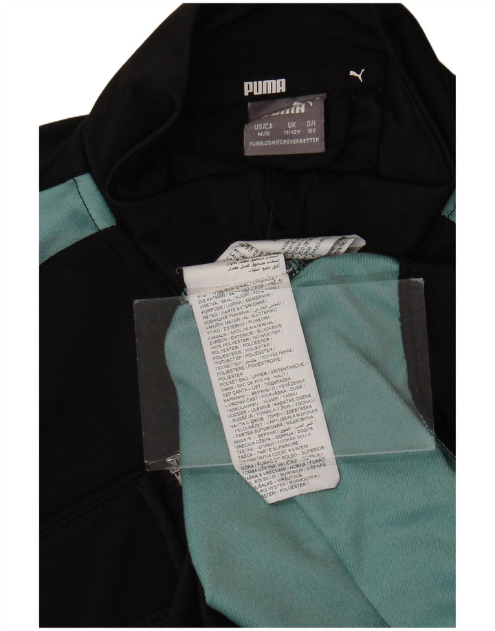 Puma Chaqueta de chándal para niños 11-12 años Mediana Negro Colorblock