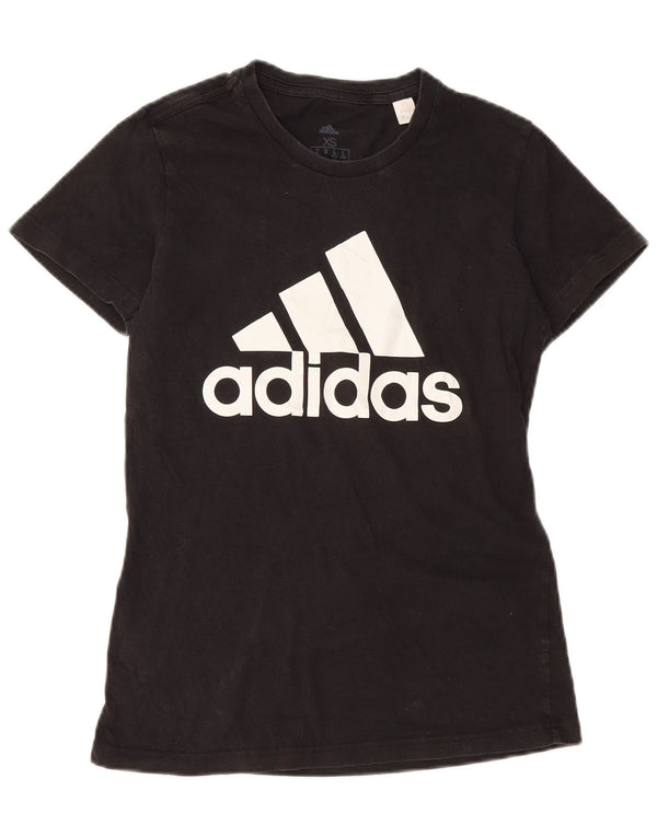 ADIDAS Camiseta gráfica para mujer Top UK 4/6 XS Negro