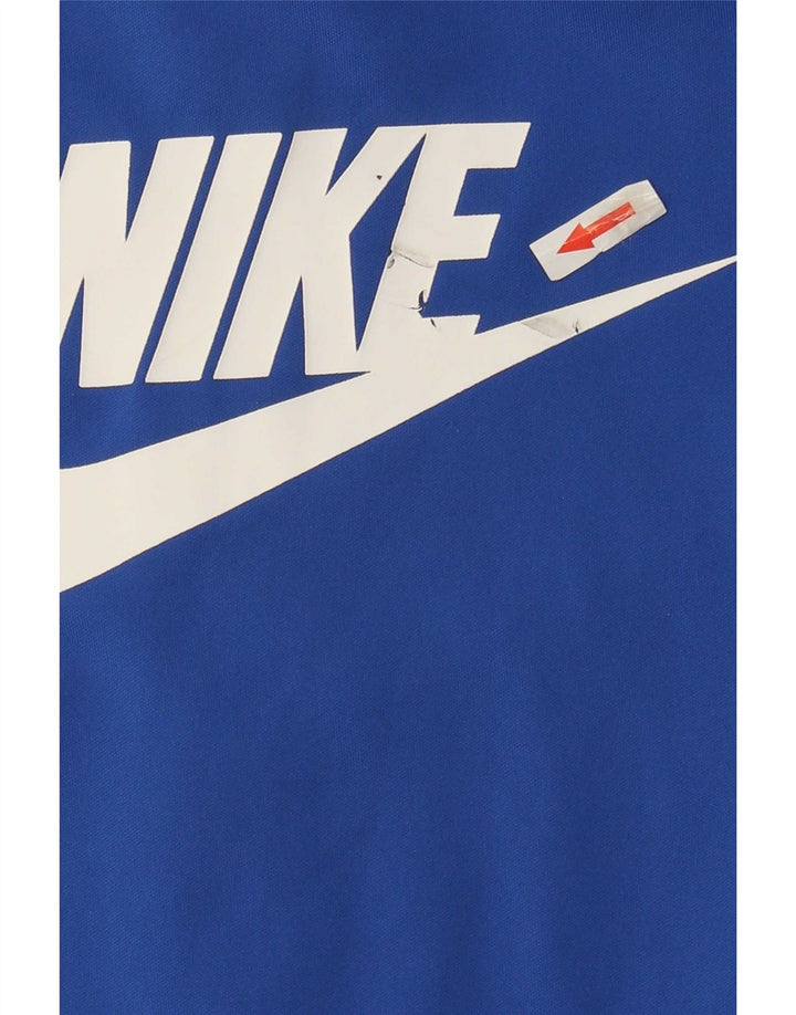 Nike - Chaqueta de chándal con gráfico para niños, 10-11 años, color azul medio