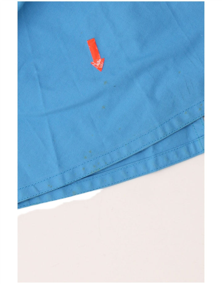 Vintage mujer A-Line falda pequeña W27 algodón azul