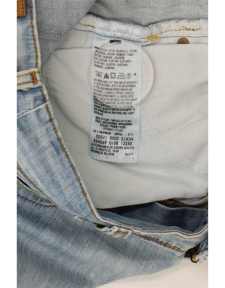 Levi's Mujer 571 Slim Jeans W31 L34 Algodón Azul