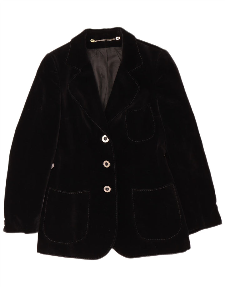 Your Sixth Sense Chaqueta tipo blazer de terciopelo con 3 botones para mujer EU 36 Small Black