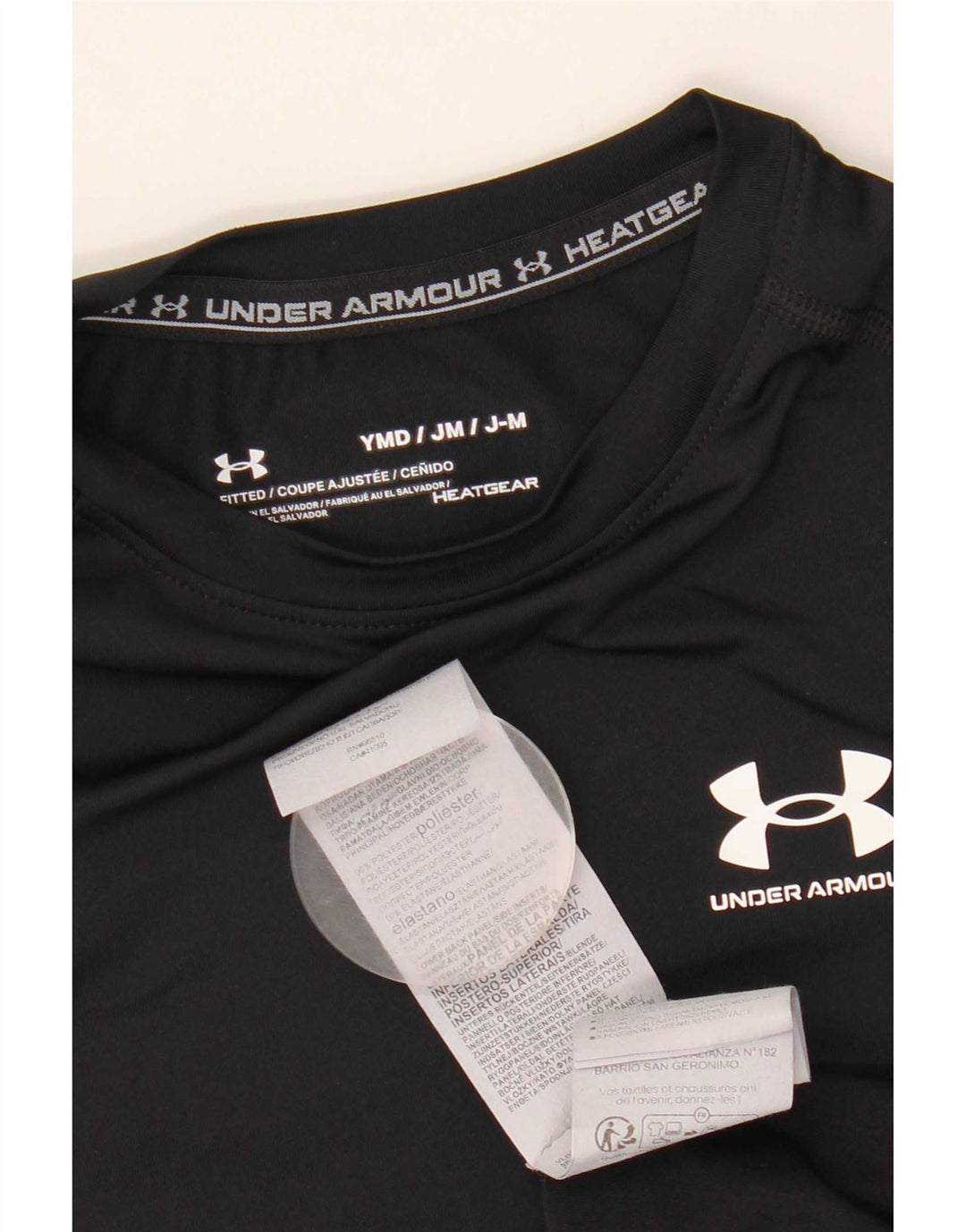 Under Armour Camiseta Heat Gear Manga Larga para Niños 9-10 Años Mediano Negro