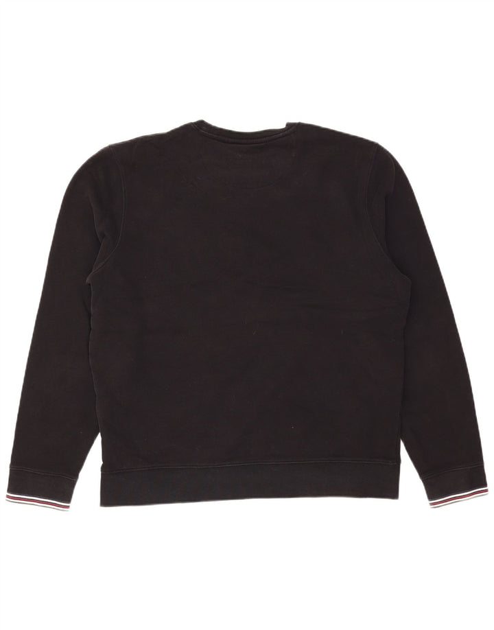 Fila Hombre Sudadera Jumper Medium Negro Algodón