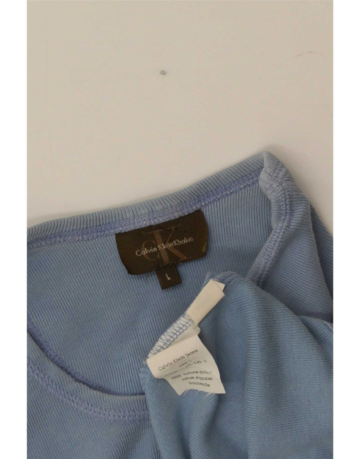 Calvin Klein - Camiseta para hombre, talla grande, algodón azul