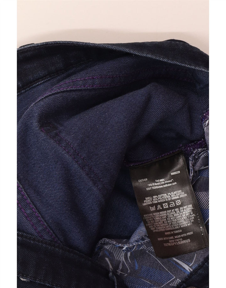 Vaqueros ajustados para hombre de Ted Baker W34 L30 Algodón azul marino