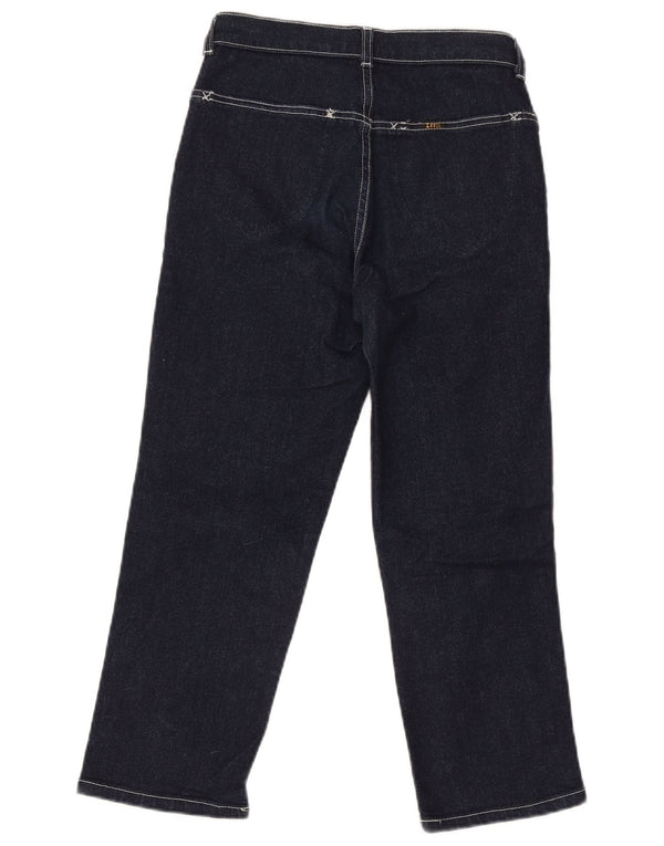Vaqueros Capri Lee Mujer W28 L23 Algodón Azul Marino