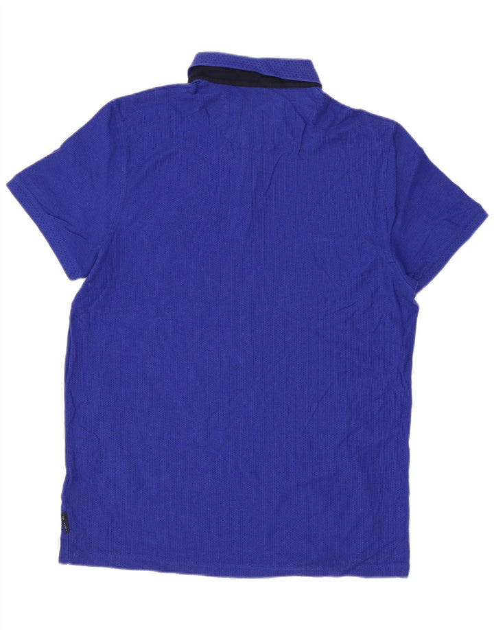 Ted Baker Polo para hombre talla 4 grande algodón azul
