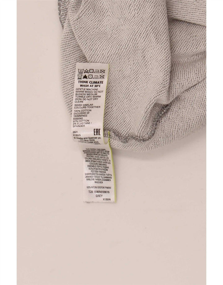 Marks & Spencer - Pantalón de chándal para hombre, talla grande, algodón gris