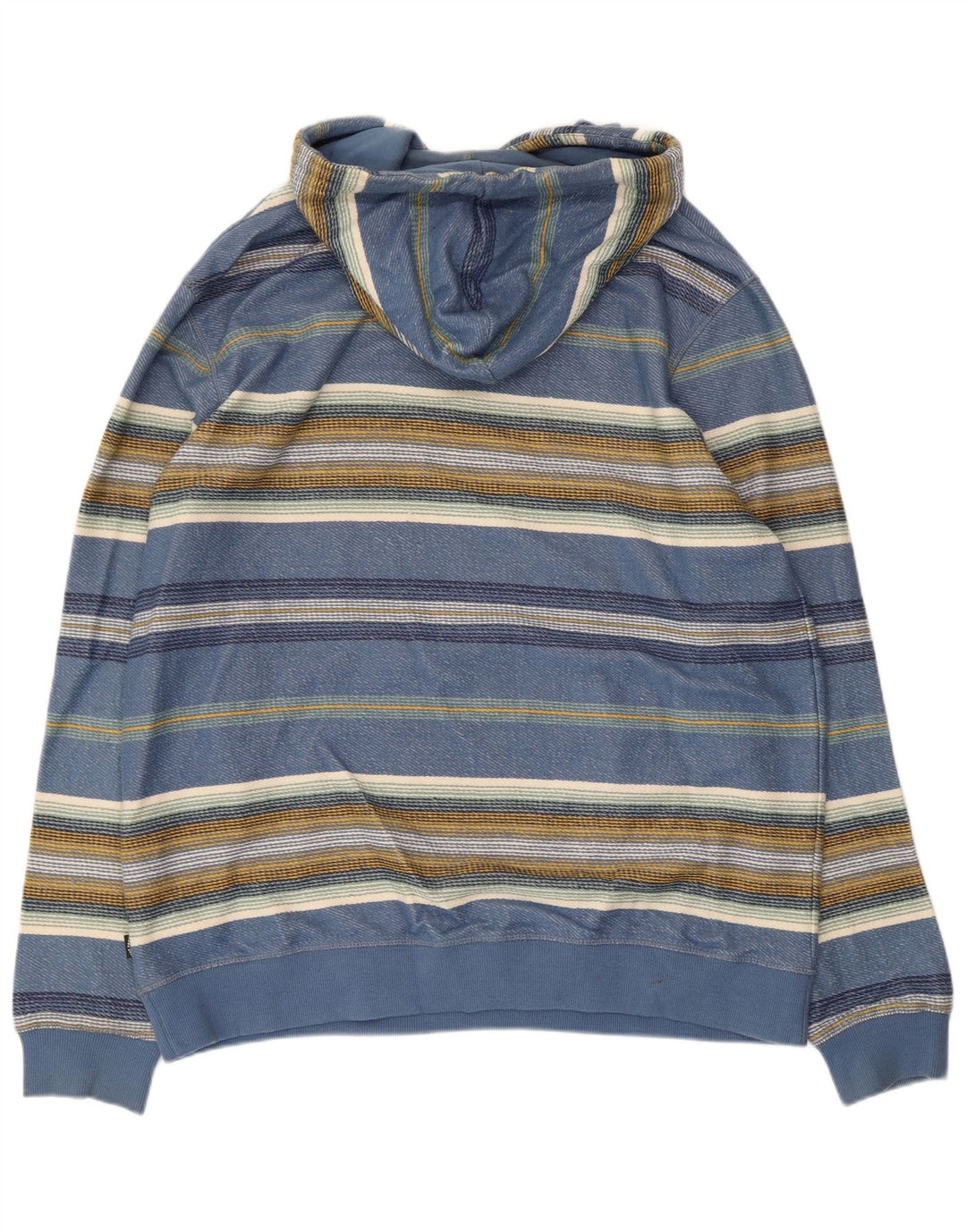 Sudadera con capucha para hombre Fat Face Jersey XL de algodón a rayas azules