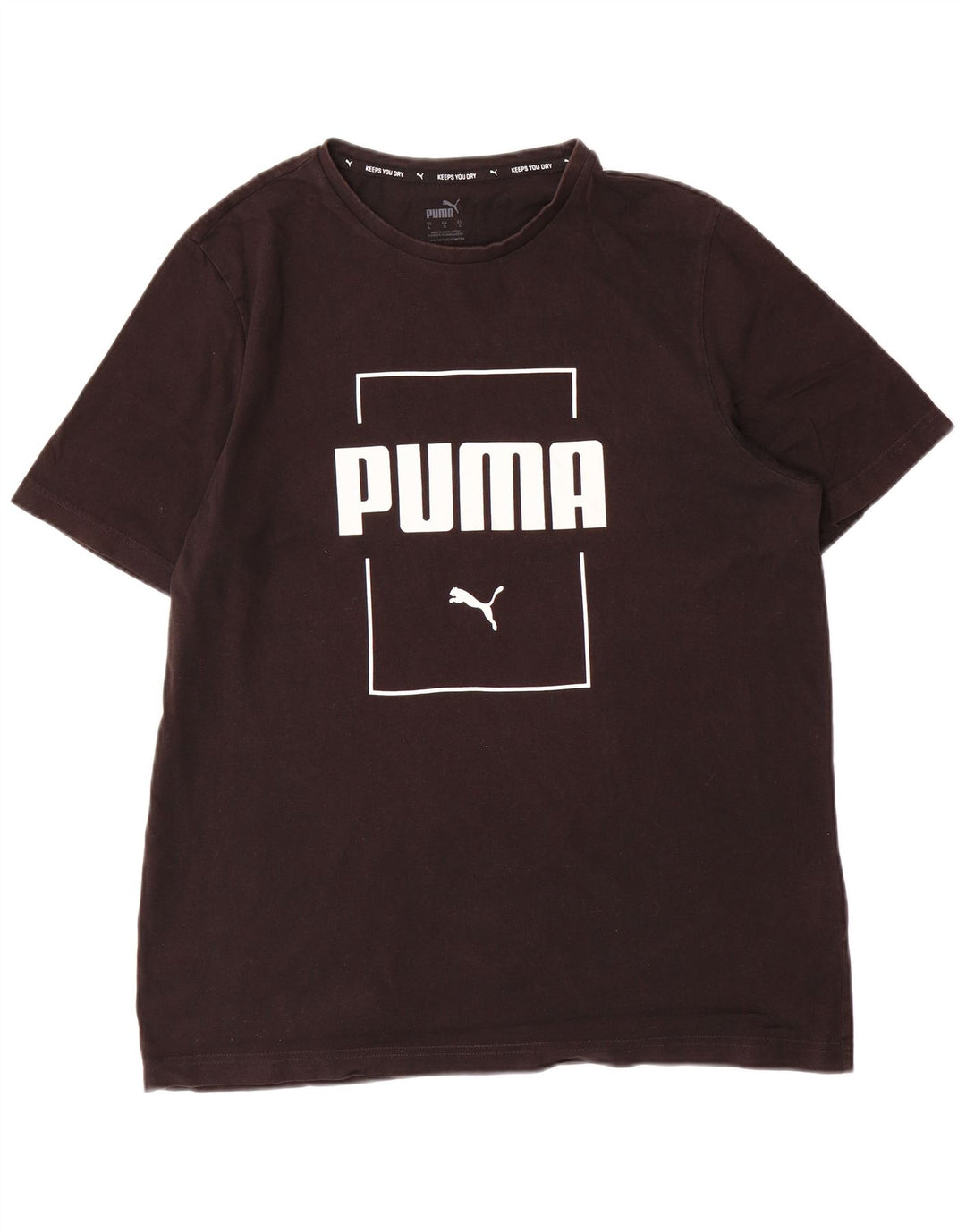 Puma - Camiseta gráfica para hombre, talla grande, algodón negro