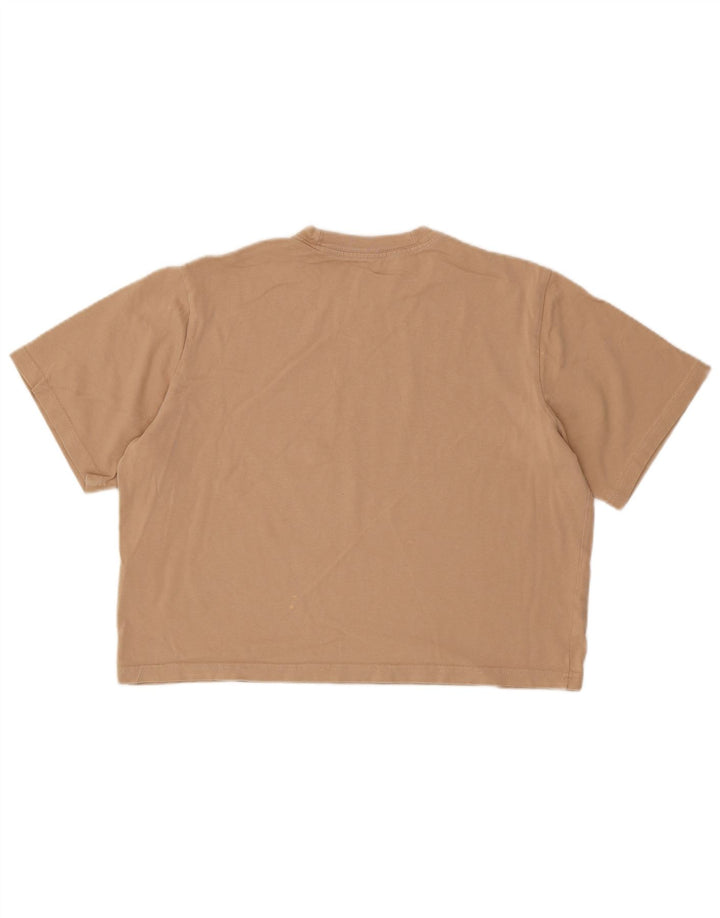 Nike Camiseta corta para mujer UK 44 Algodón beige medio