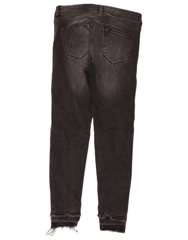Zara Vaqueros Pitillo Mujer EU 36 XS W26 L26 Algodón Gris