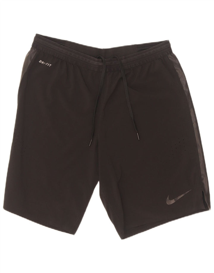 Nike Pantalones cortos deportivos Dri Fit para hombre, talla mediana, negro