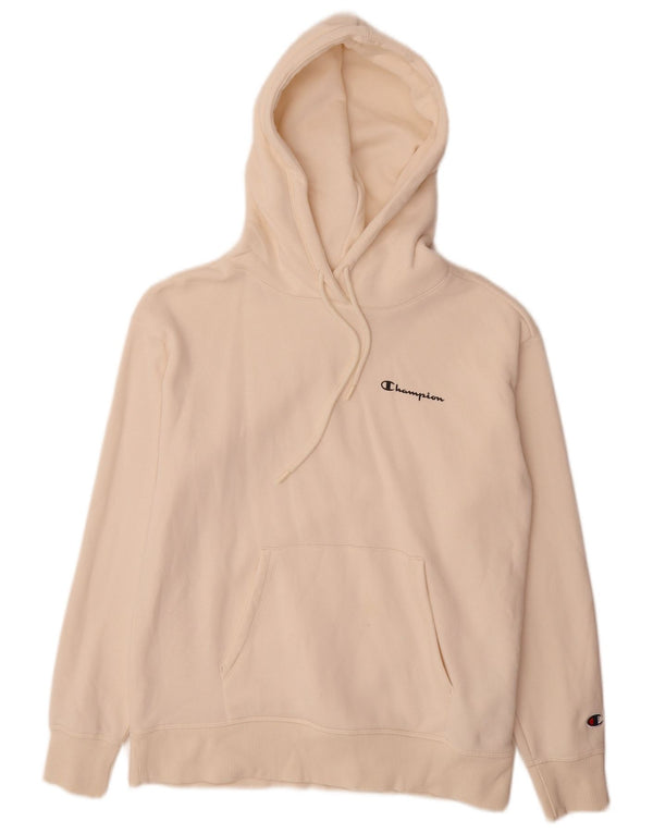 Champion Sudadera con capucha para mujer UK 10 Small Off White Cotton