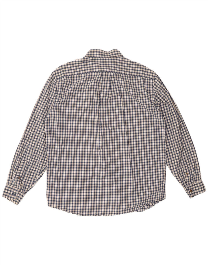 Eddie Bauer Camisa De Franela De Algodón A Cuadros Azul Medio - Hombre