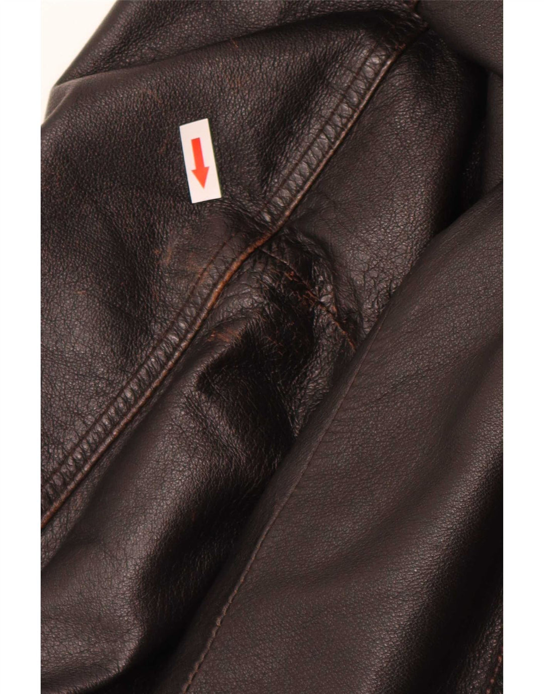 Chaqueta bomber de cuero vintage para hombre IT 52 XL Marrón Retro