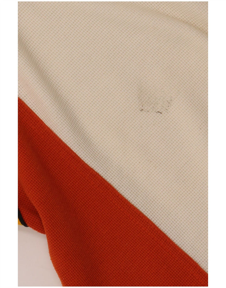 LOTTO Polo para hombre ES 36/38 Small Blanco Colorblock Poliéster