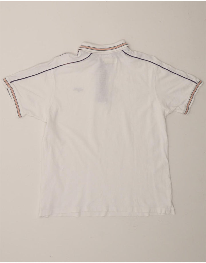LOTTO Mens Polo Shirt Medium White Vintage Lotto and Second-Hand Lotto from Messina Hembry 