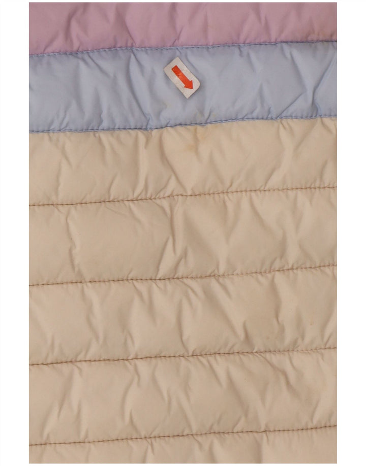 JOULES Chaqueta acolchada con capucha para niña 7-8 años Blanco roto color block