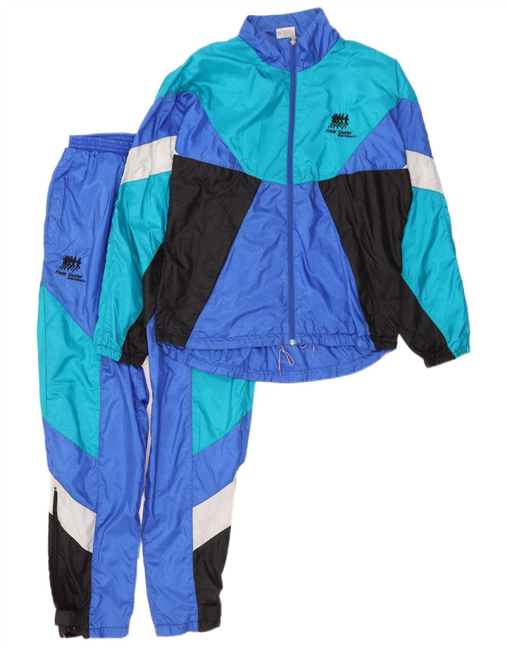 Frank Shorter Chándal completo para hombre Nylon azul medio con bloques de color