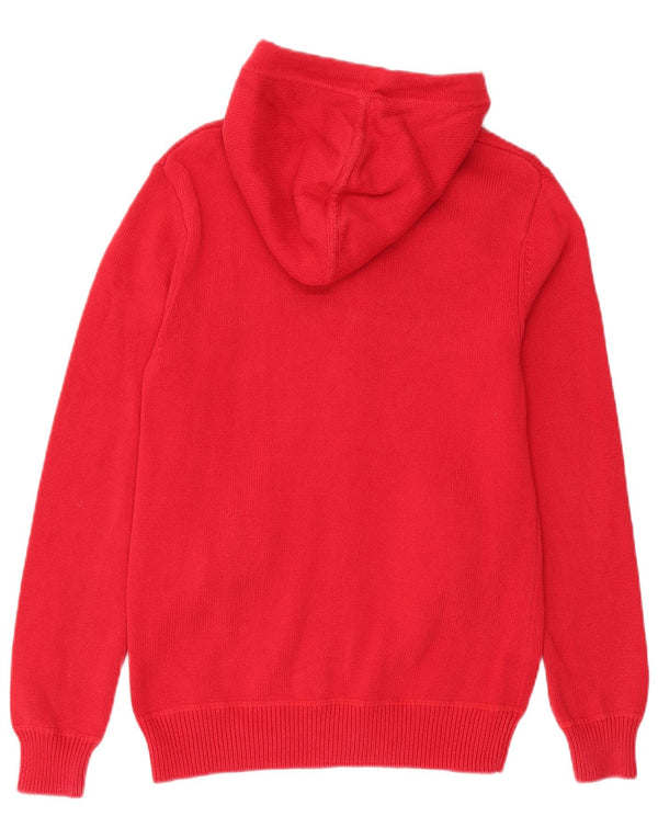 Jack Wills Cárdigan con capucha para hombre, suéter pequeño de algodón rojo